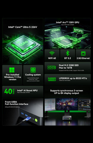 GMKtec NucBox K17 Intel® Core™ Ultra 5 226V Mini PC