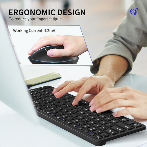 2.4G Wireless Full-sized Keyboard & Mouse Combo