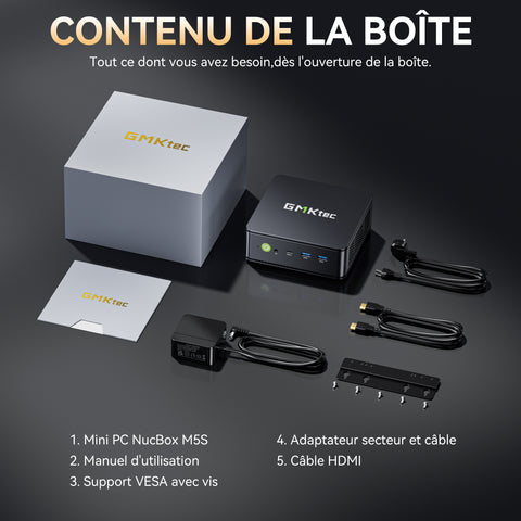 GMKtec NucBox M5S AMD Ryzen™ 3 5400U Mini PC