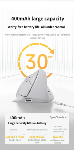 Ergonomic Vertical  Bluetooth  Mouse