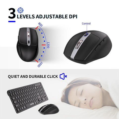 2.4G Wireless Full-sized Keyboard & Mouse Combo